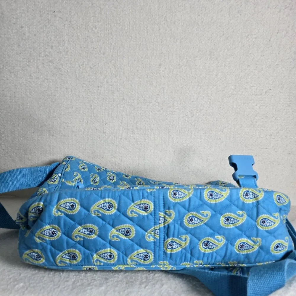 Vera Bradley Messenger Bag Bermuda Blue Shoulder Tote Hand Bag
